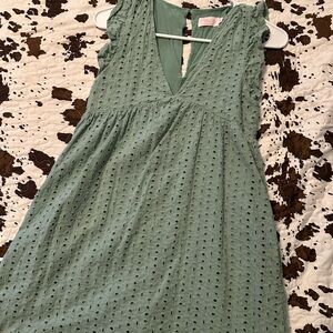 Pink lily eyelet romper XS